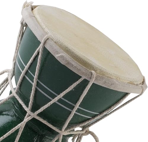 Miniatura 9 de Juego de instrumentos de percusión de tambor de mano de 5 pulgadas, hecho a mano, tradicional, auténtico, madera y cuero, clásico indio, dumroo,