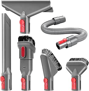 Charlux Vacuum Attachment Kit 6-Piece Cleaning Tools Bundle for Dyson V15, V12, V11, V10, V8, V7, Gen5 Cordless Vacuum Cleaner Detect Cyclone Torque Drive Absolute Animal Trigger
