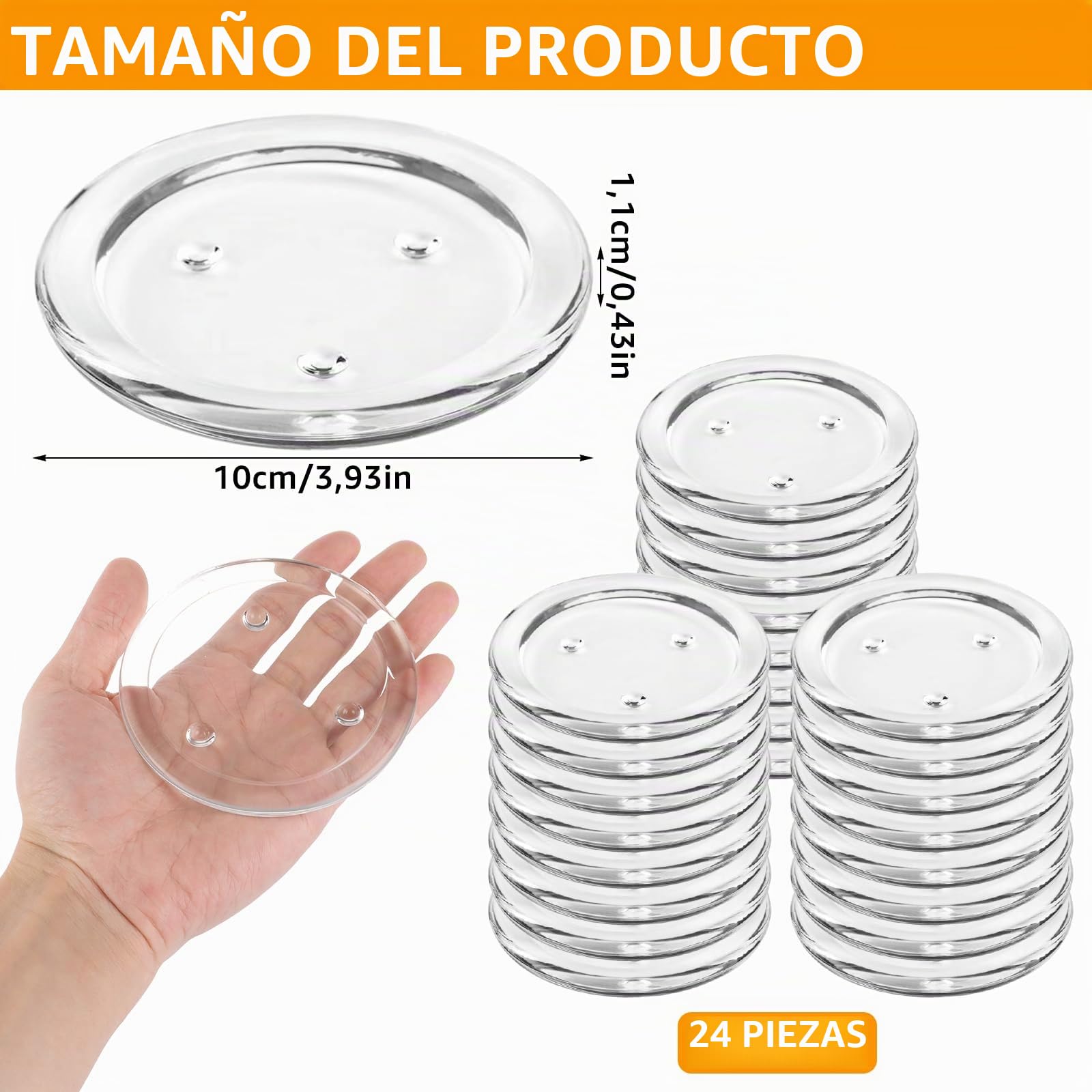 JMIATRY 24 PCS 10cm Porta Velas, Portavelas Cristal, Decorativas, Para Velas Tazas Cocina Comedor