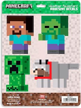 Minecraft Characters Adhesive Vinyl Decal Pack
