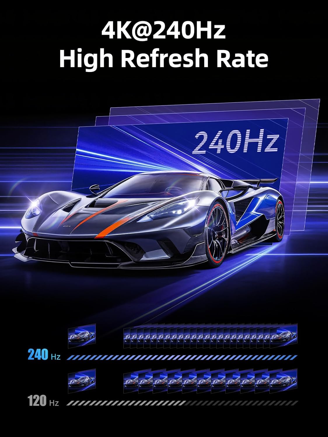 llano HDMI 2.1 Switch 3 in 1 Out, 8K@60Hz with Remote, 4K@120Hz/240Hz, VRR, HDR10+, Dolby Atmos, CEC, 48Gbps,HDMI Switcher for PS5, Xbox, Switch, Roku, Fire Stick, Apple TV, Aluminum Alloy Case - Image 5