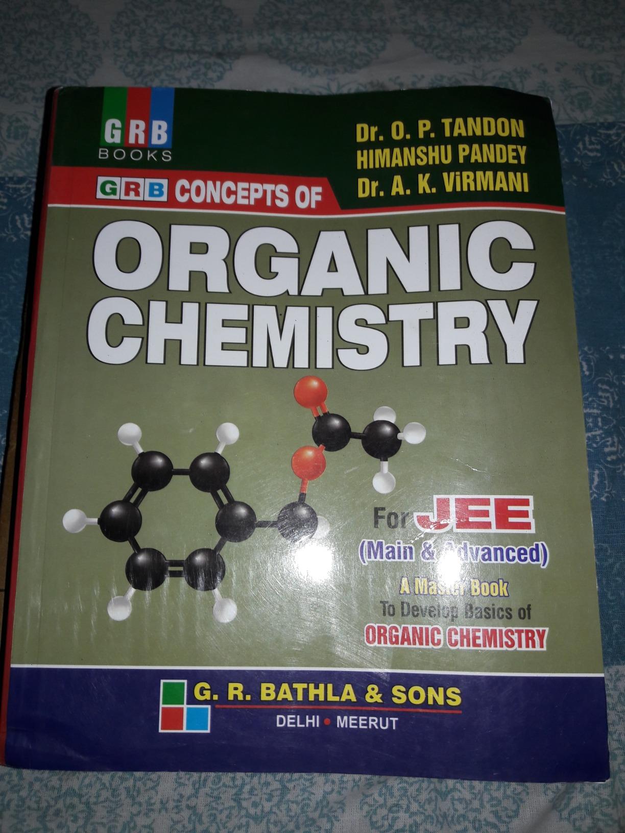 Buy GRB Concepts of Organic Chemistry for JEE (Main & Advanced) and All ...