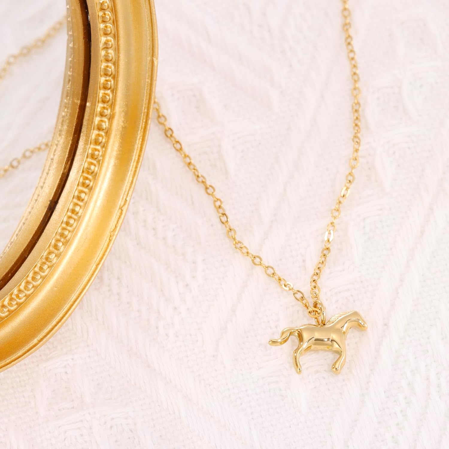 HUTIMY Horse Necklace for Women Teens Horses Lovers Owners Birthday Jewelry Horse Necklace Gold - Image 5