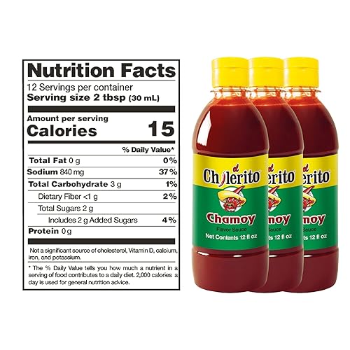 Miniatura 3 de Paquete de 3 Salsas EL CHILERITO Sabor Chamoy 12.0 fl oz/12 onzas líquidas – Alimentos mexicanos – Excelente para adornar frutas y aperitivos –