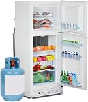 SMETA RV Propane Refrigerator with Freezer, Large Gas Propane Fridge RV Refrigerator Absorption Camping Dual Powered Electric 110V, 6.1 Cu.ft 2 Way Refrigerator for Garage Off Grid Living, White