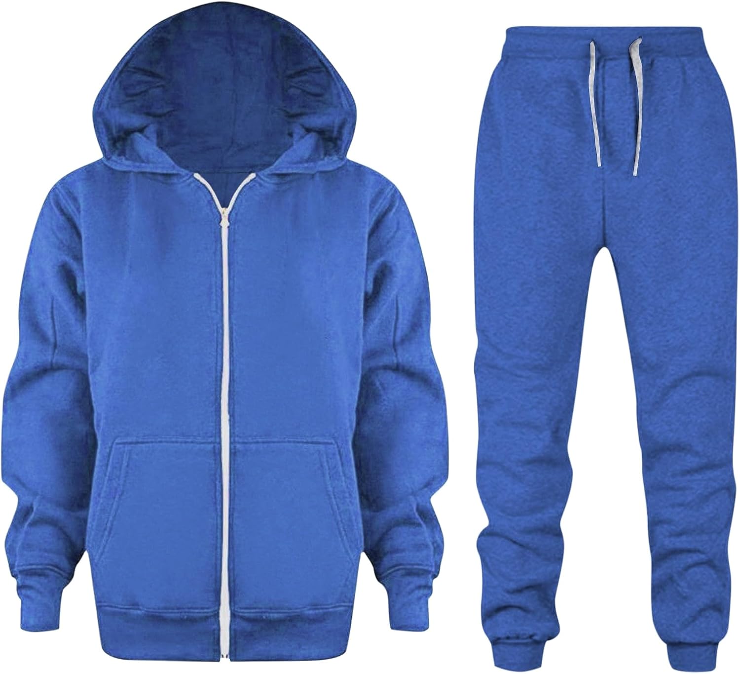 Girls 2 Pcs Outfits Hoodie Sweatsuit Sets Oversized Sweatshirt And Baggy Fall Fashion Sweatpant With Pockets