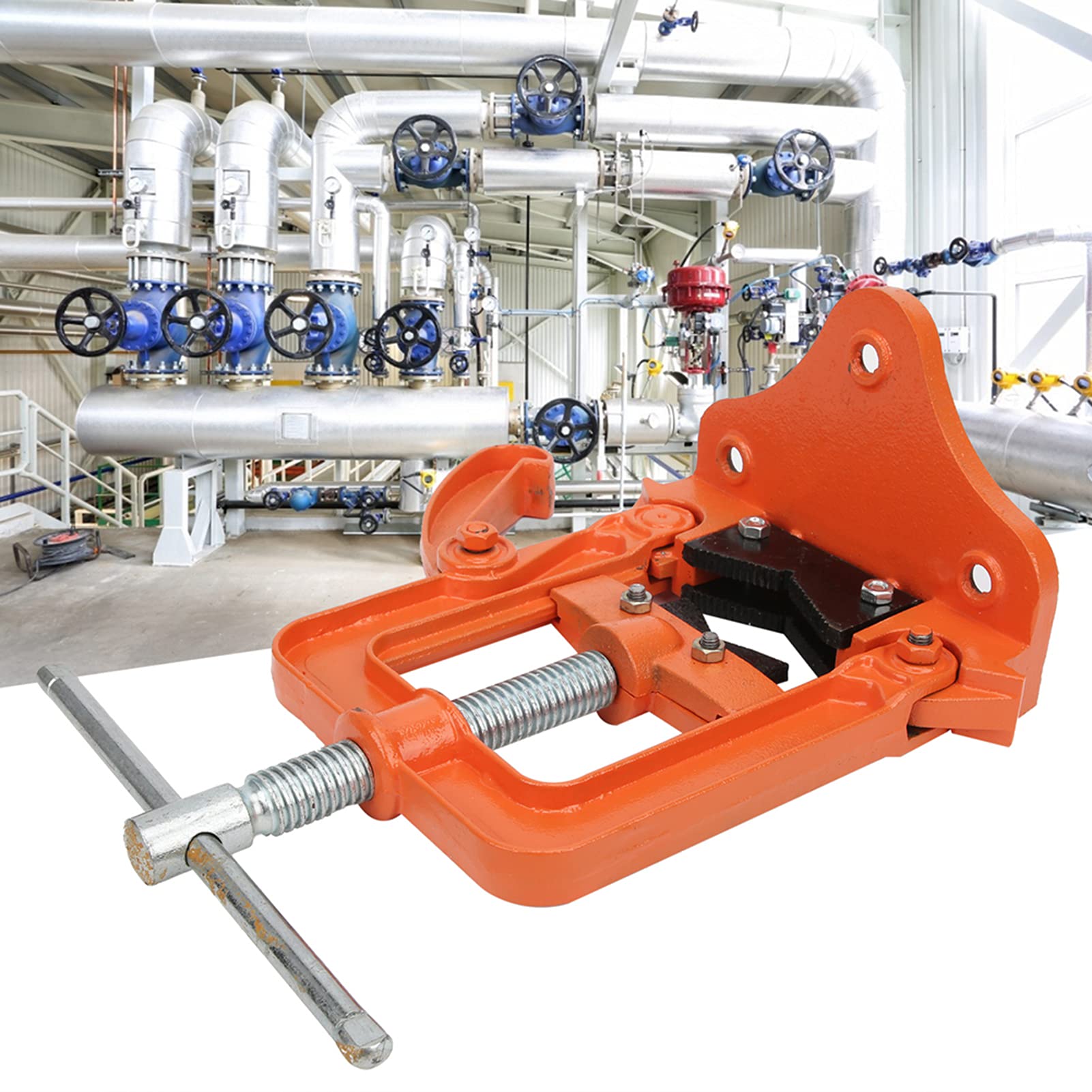 Tornillo de banco para tuberías Herramienta de engarzado resistente de acero con alto contenido de carbono para abrazaderas de tuberías de agua AK 6429 Diámetro máximo de sujeción