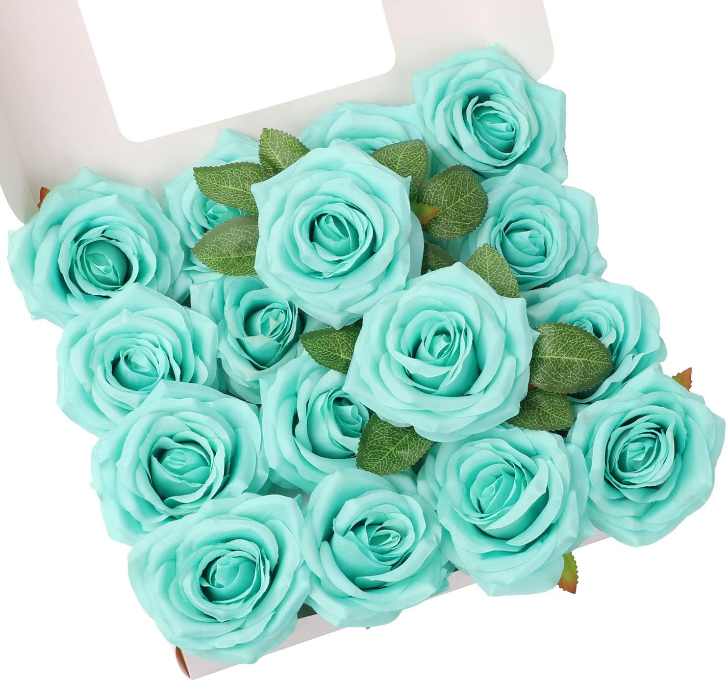 NEVISI Artificial Flower Fake Rose Silk Rose 16Pcs Real