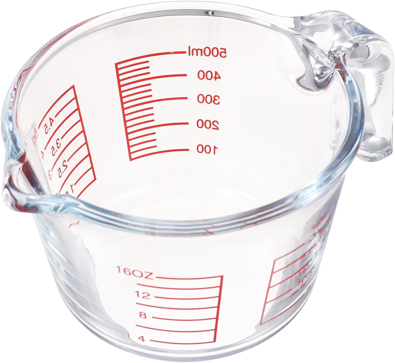 Glass Measuring Cup 500ml Heat-resistant with Scale Large Capacity for Baking and Coffee Milk Measuring Kitchen Tool