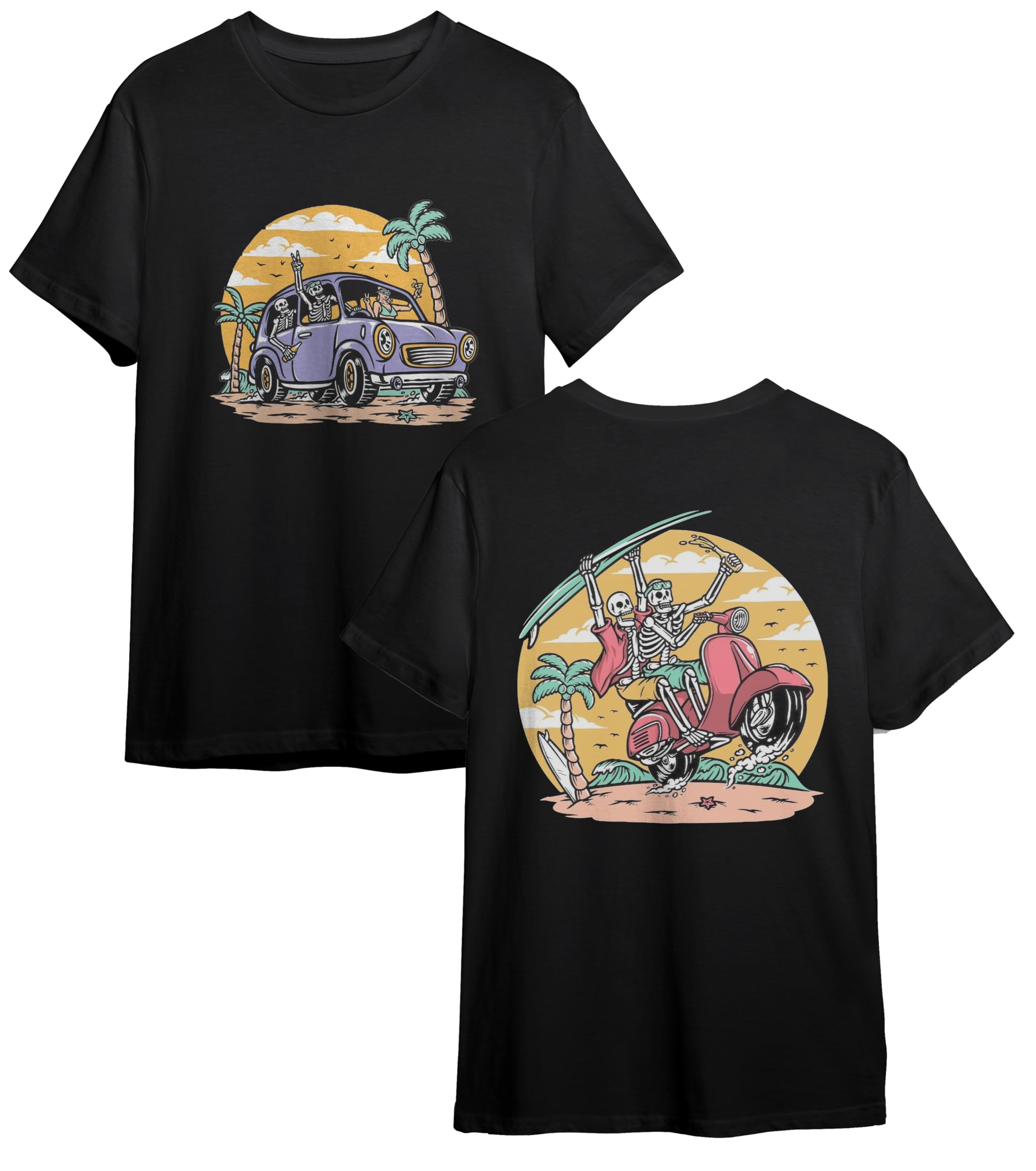 I-DripSkull 2Tee Graphic Crew Neck T-Shirt