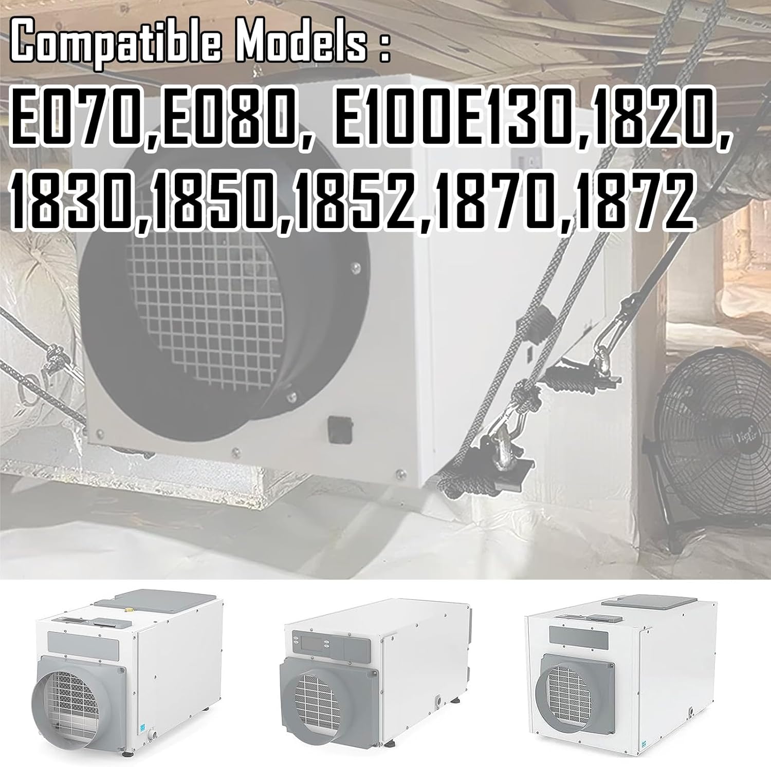 5822 Dehumidifier Hanging Kit for AprilAire Crawl Space - Compatible with AprilAire Crawl Space, Basement, Whole-House Dehumidifier Models E070, E080, E100, E130, 1820, 1830, 1850, 1852, 1870, 1872