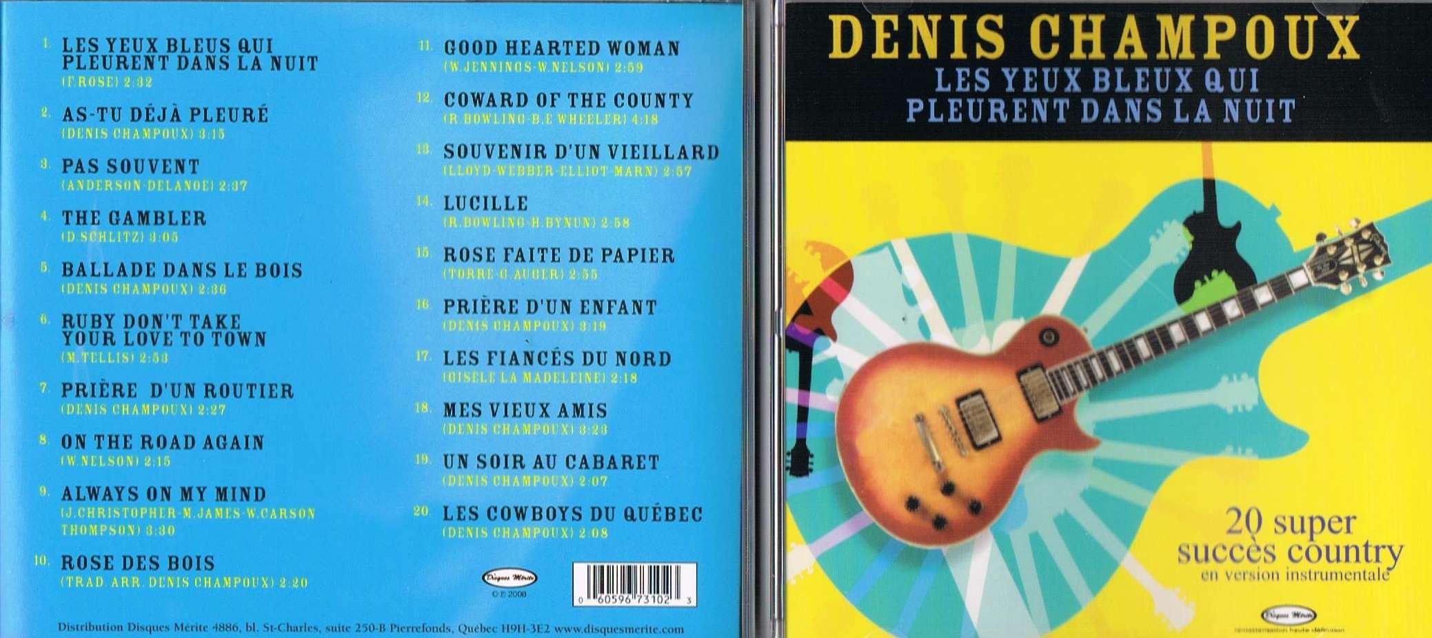 Yeux Bleus Qui Pleurent Dans [Audio CD] Champoux, Denis