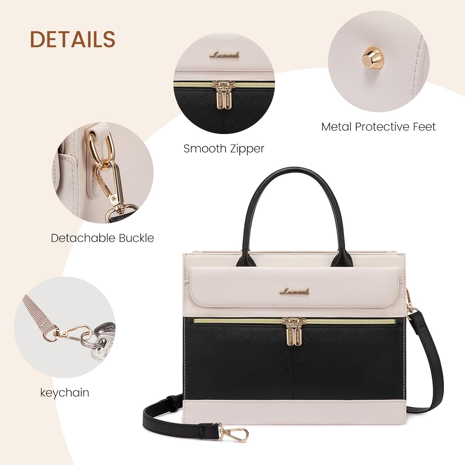 LOVEVOOK Purses and Handbags for Women,Leather Shoulder Bag Black Purse Tote,Satchel Crossbody Bags Top Handle for Ladies - Image 7