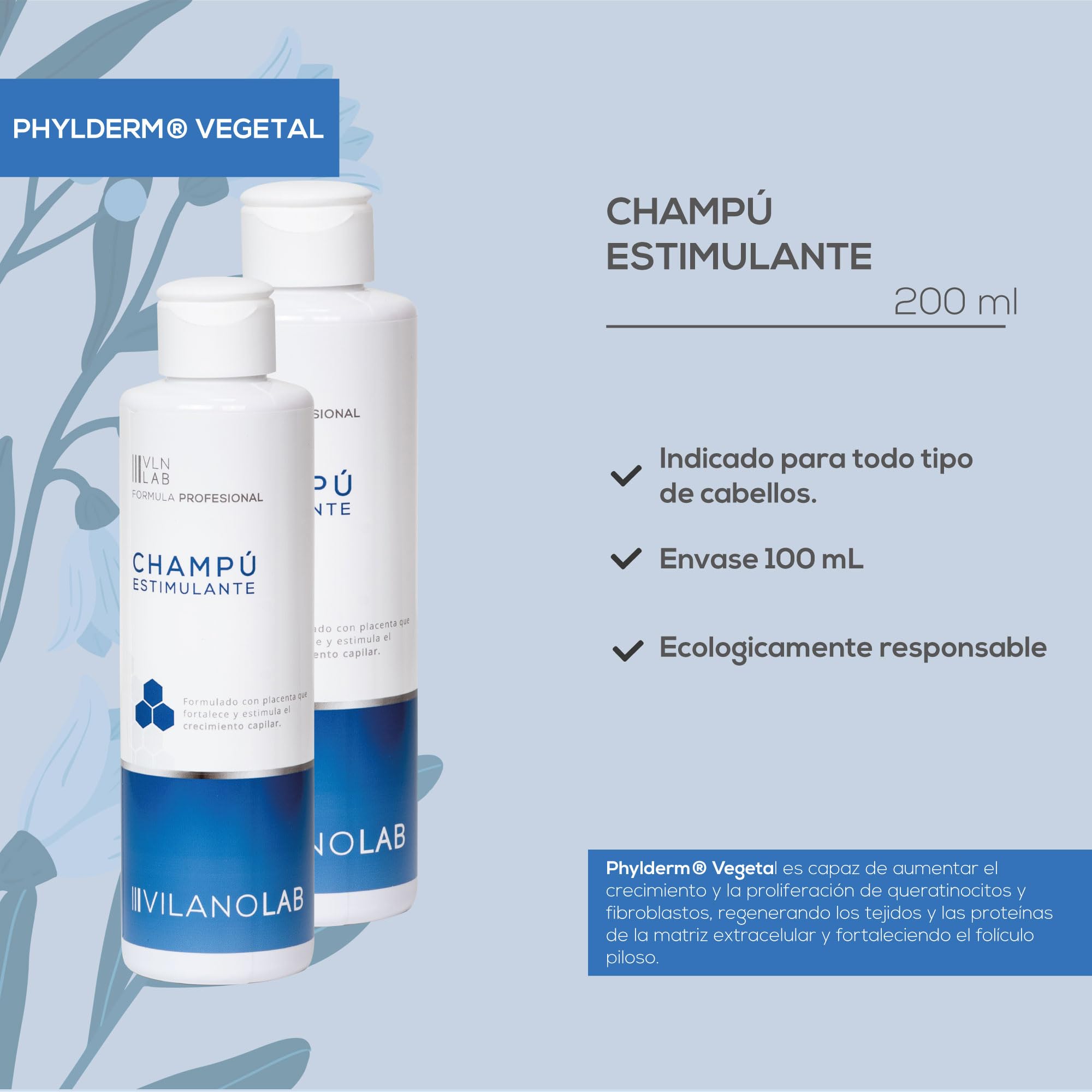 CHAMPÚ REGENERADOR CAPILAR ANTICAÍDA - Pérdida de Cabello para Hombre y Mujer