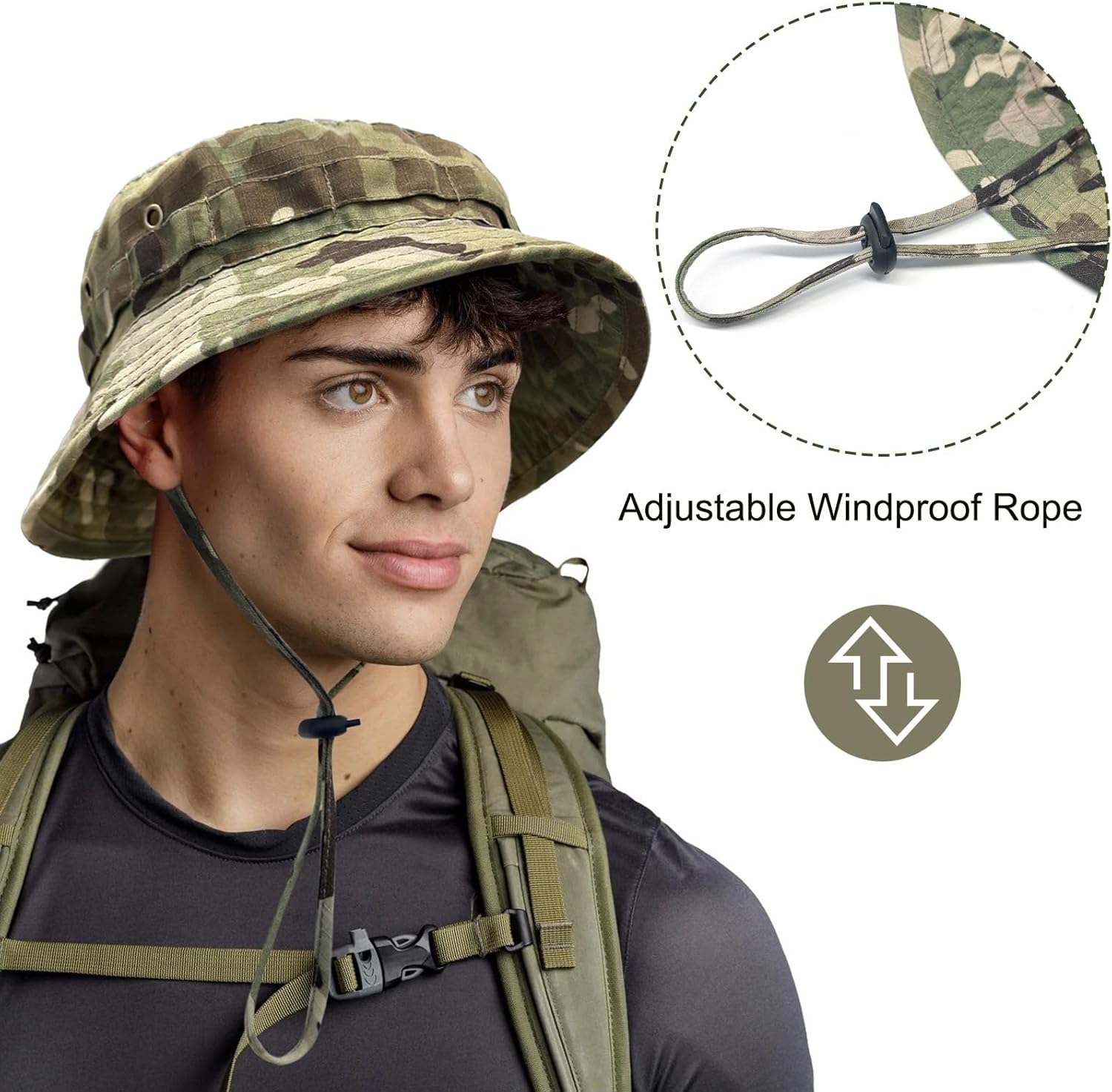 SGQTZDZQ Camo Bucket Boonie Hat For Men Women Military UPF50