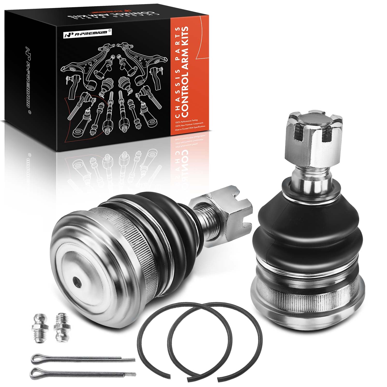 Pair Of Front Lower Ball Joints For 1998-2004 Nissan Frontier & Xterra - Detroit Axle 9 thumbnail image