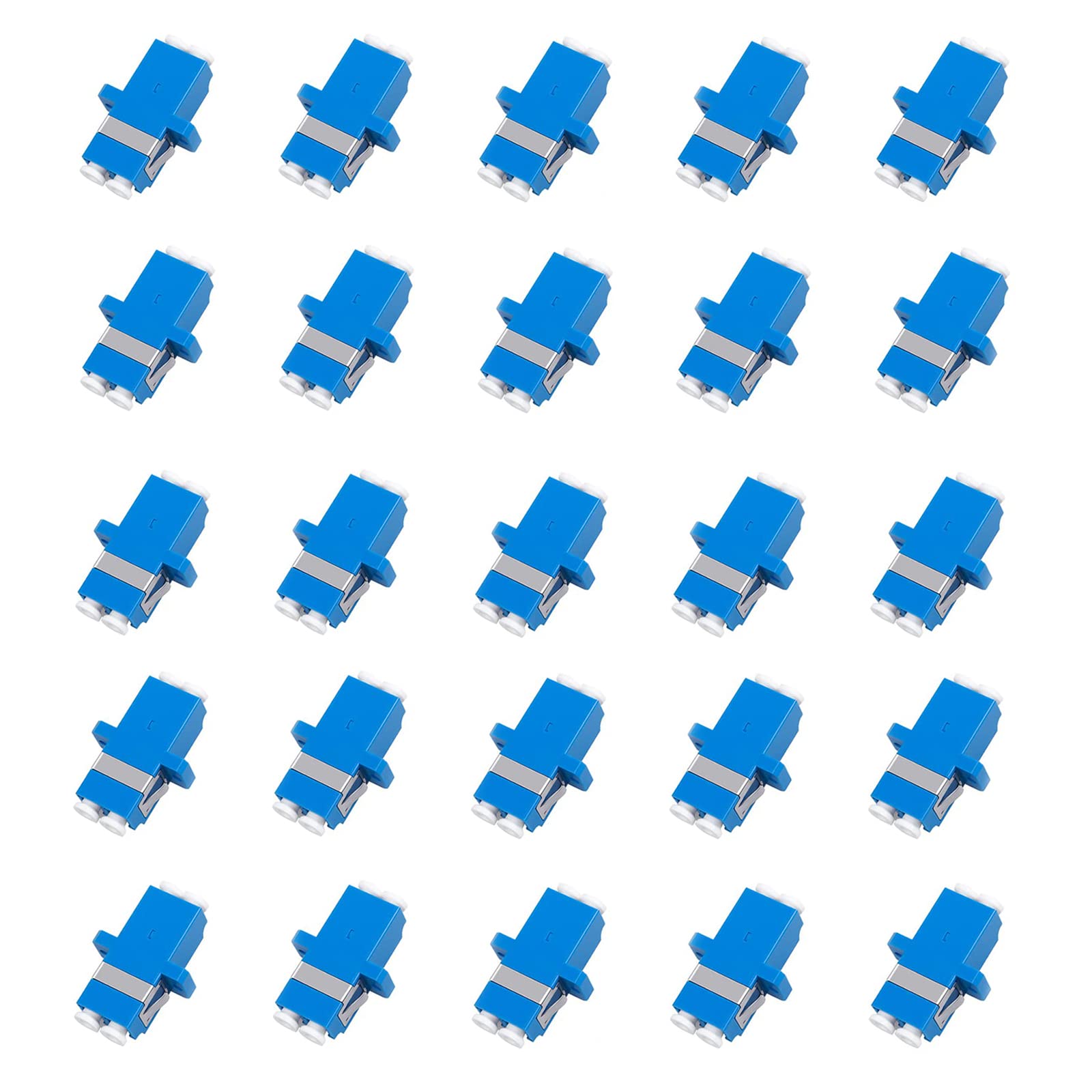 10 pcs LC Fiber Optic Coupler Adapter LC to LC Duplex Singlemode (SM) Fiber Optic Cable Adapter LC-LC Duplex Single Mode Connector