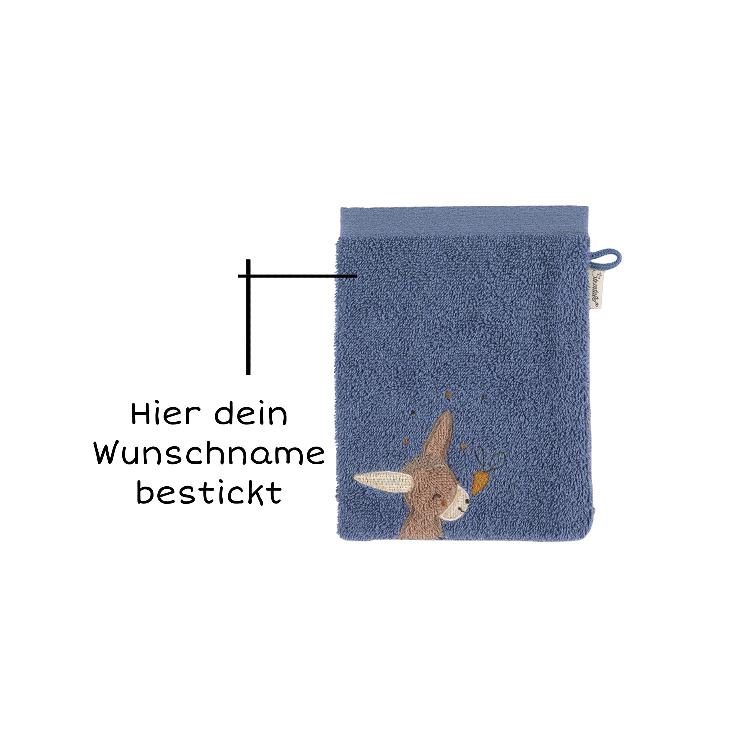 STERNTALER Badeponcho + Waschlappen mit Name bestickt mit Name | Poncho personalisiert | Kapuzenbadetuch Bademantel Kinder | Kapuzenhandtuch | Badetuch mit Kapuze | bis 5 Jahre