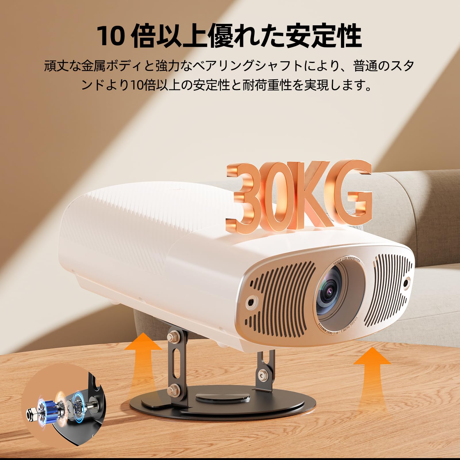 Amazon.co.jp: BETTDOW プロジェクター スタンド 30kg 超耐荷重 卓上