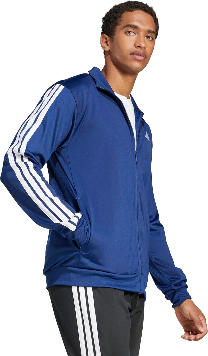 adidas mens Essentials Warm-up 3-stripes Track Top - Image 2