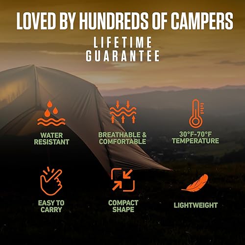 Miniatura 7 de VENTURE 4TH Backpacking Sleeping Bag – XXL, Double and Single Sizes - Lightweight Warm & Cold Weather Sleeping Bags for Adults, Kids & Couples