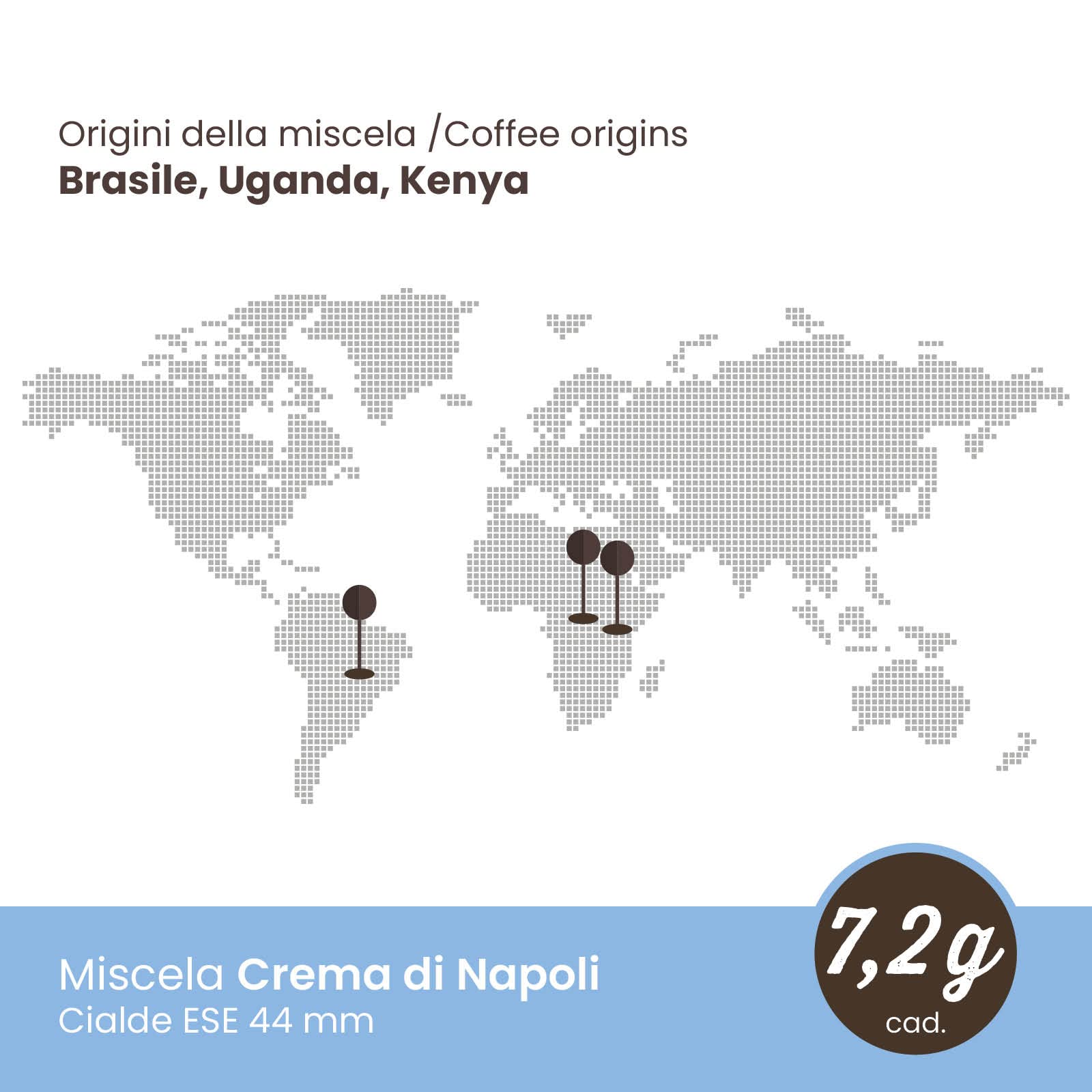Cápsulas de café Toraldo, Napoli Cream Mix ESE 44 mm (150 unidades)