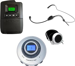 Enersound 50-Person Portable Interpretation Tour Guide System - US-Based Lifetime Warranty and Phone Support - Ideal for Church School Venues Theater