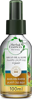 Herbal Essences Argan Oil & Aloe Vera Hair Oil Blend for Hair Repair and Dry Hair, 100 mL