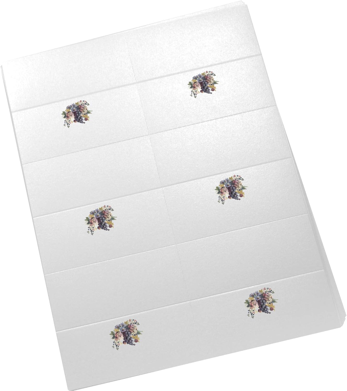 Wine Grapes and Chicory Printable Place Cards, Set of 150 (25 Sheets), Laser & Inkjet Printers - Wedding, Party, Dinner, and Special Events - Made in the USA