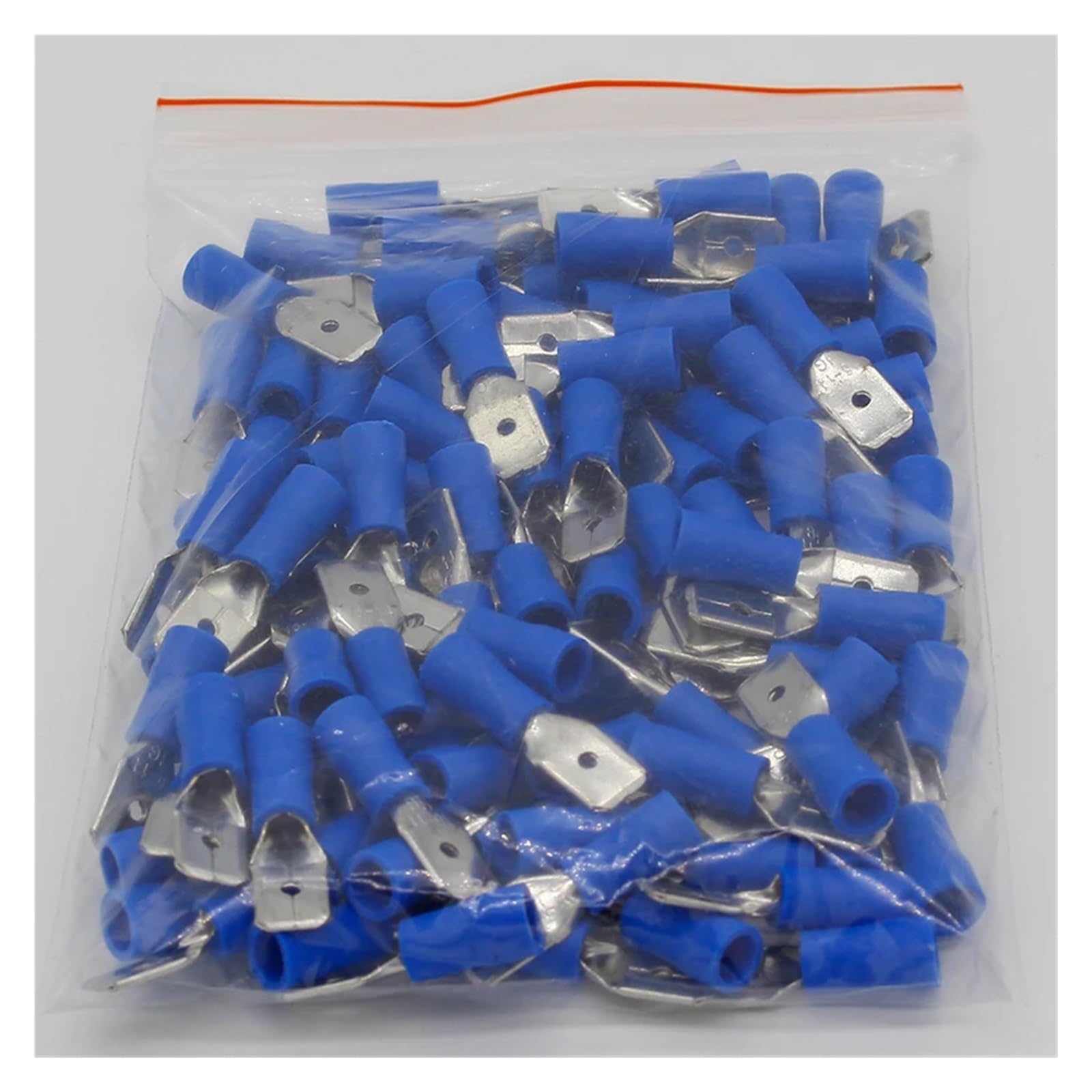 QMKADFQXF MDD2-250 MDD2.5-250 male Insulated Spade Quick Connector Terminals Crimp Terminal AWG 100PCS/Pack MDD