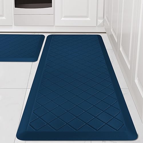 Tapete de cocina acolchado, 2 unidades, antifatiga, alfombras de cocina resistentes antideslizantes, tapete ergonómico de espuma cómoda para el