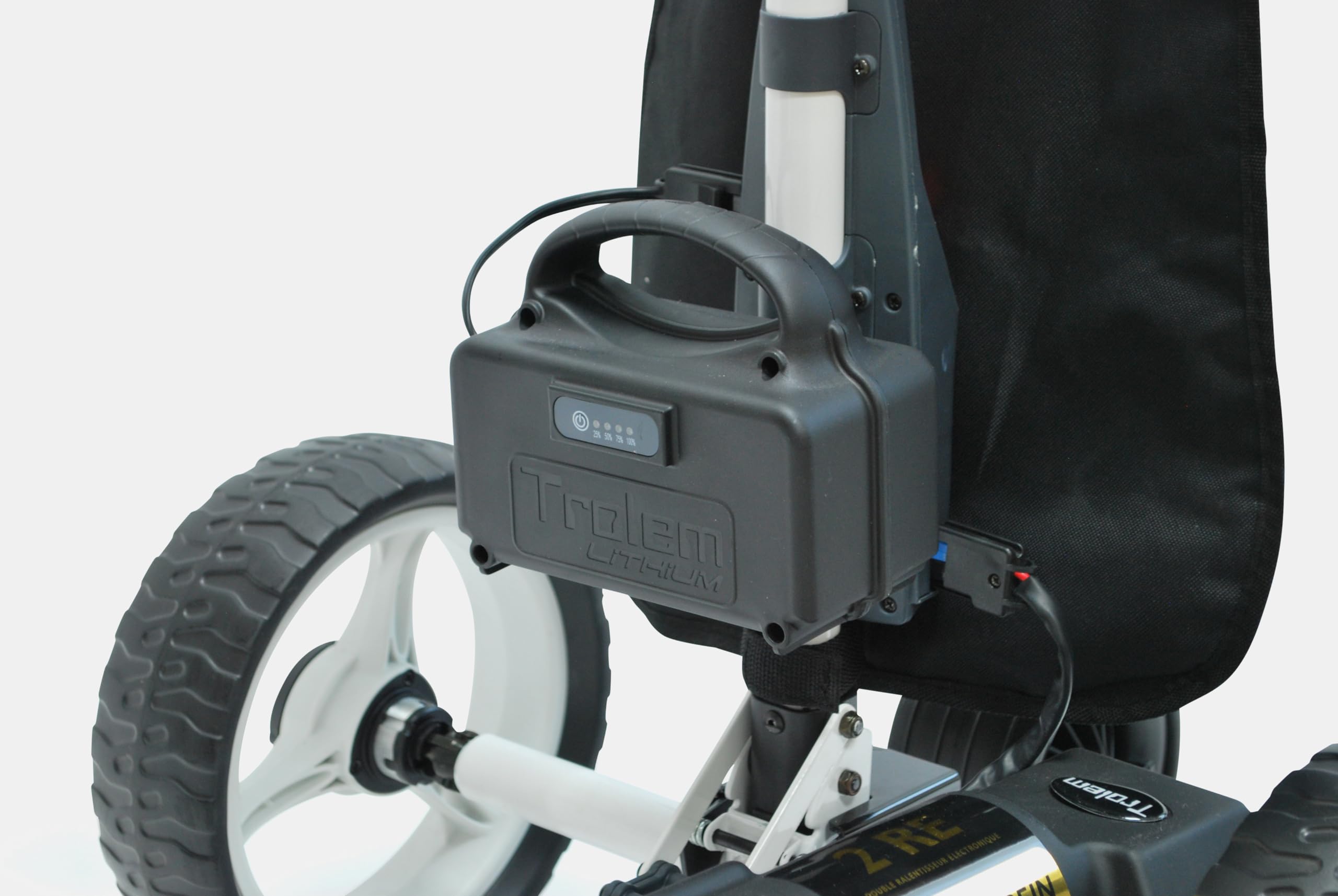 Trolem - eFALL CAN Brake Elektro Golf Trolley - Golftrolley Elektrisch - 3-Rad-Golfwagen Klappbar - Mit Elektromotor, Bremse & Lithium Akku - 27 Loch - Golf Cart für Golftasche-Transport
