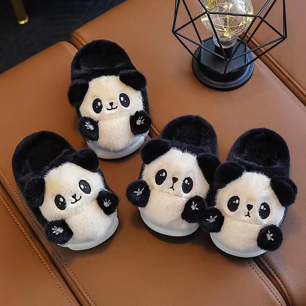 HANDKEI Women's bear slippers, animal slippers, home and indoor plush slippers - Image 6