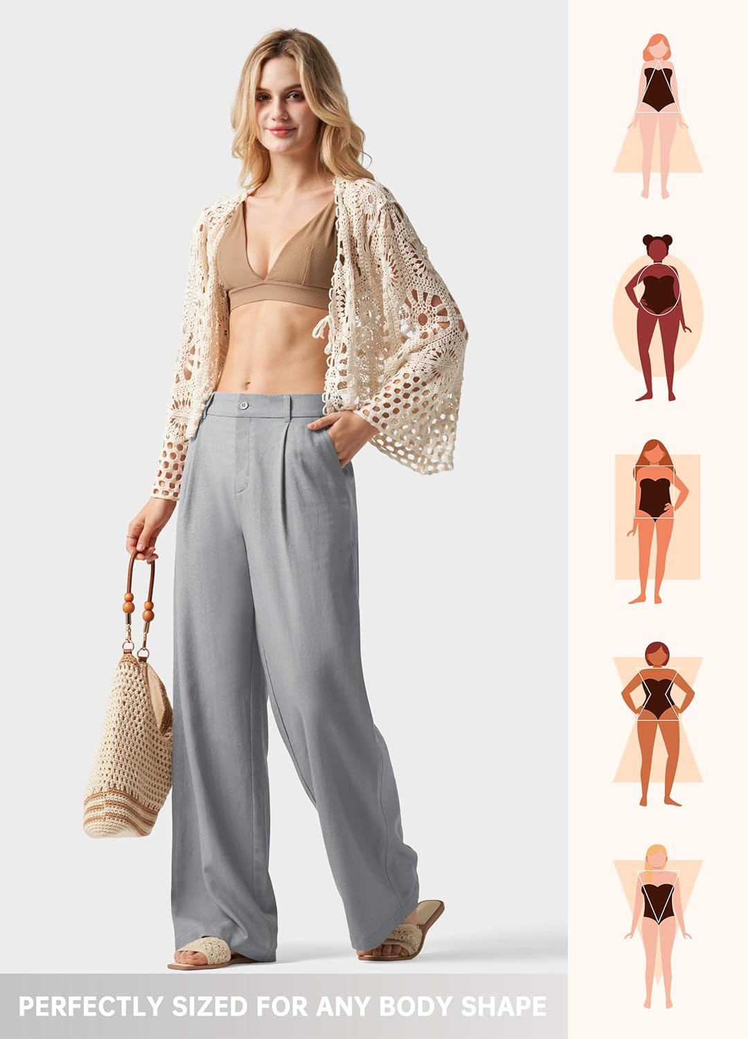 Willit Women's Linen Pants Wide Leg Work Dress Pants Casual Slacks Business Pants with Pockets - Image 6