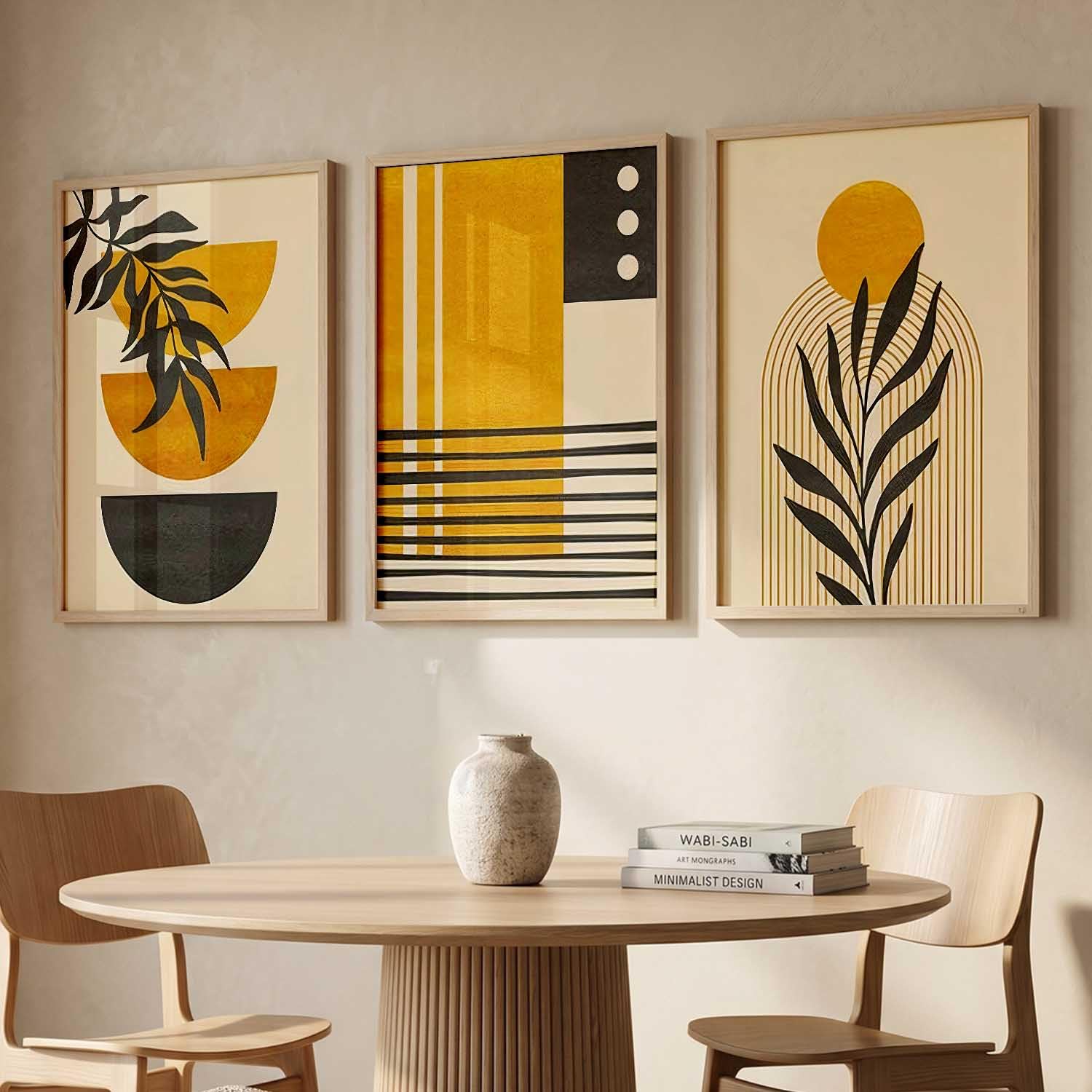 Bohemian Wall Art Set - 3 Framed Prints -28
