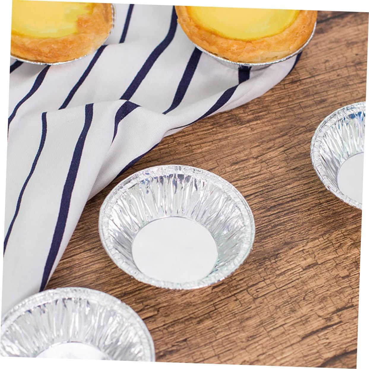 Egg Tart Mould Tartlet Baking Tools Disposable Pudding Molds Cake Molds for Baking Excellent Heat Conductivity