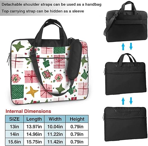 Miniatura 2 de Christmas Gifts Laptop Bag for 15.6 inch, Cute Laptop Case Sleeve for Women Men, Water Resistant Computer Messenger Bag