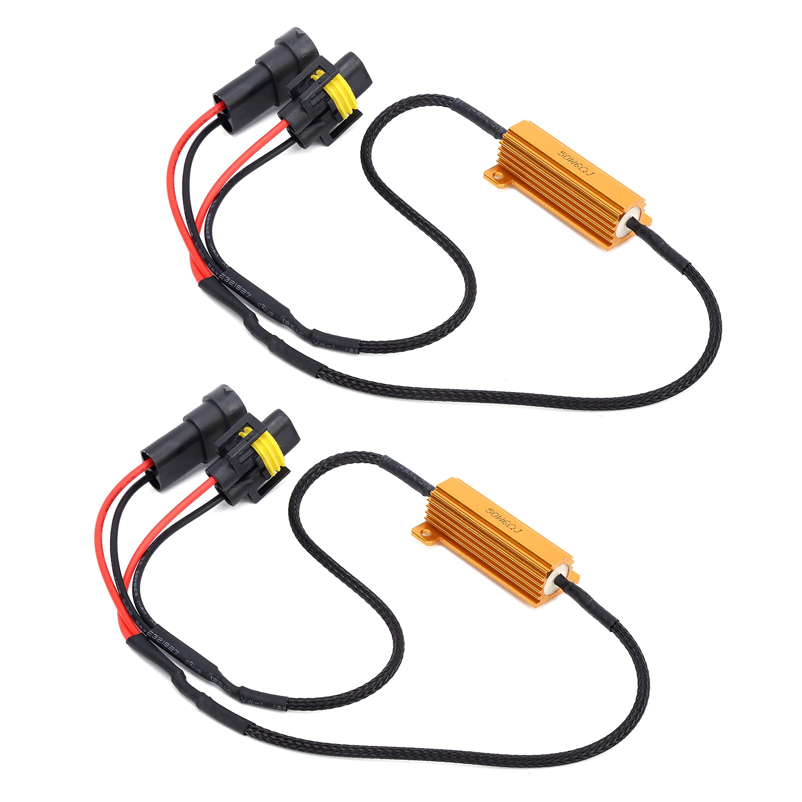 Akozon LED Rezystor Obciążenia Canbus 50W 6Ω H11 H8 H9 H27 880 881 2 Szt.