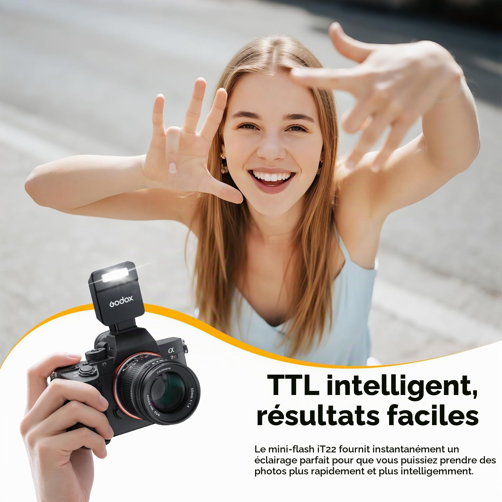 Godox iT22-N Petit Flash pour Nikon, Mini Flash TTL avec Écran Intuitif