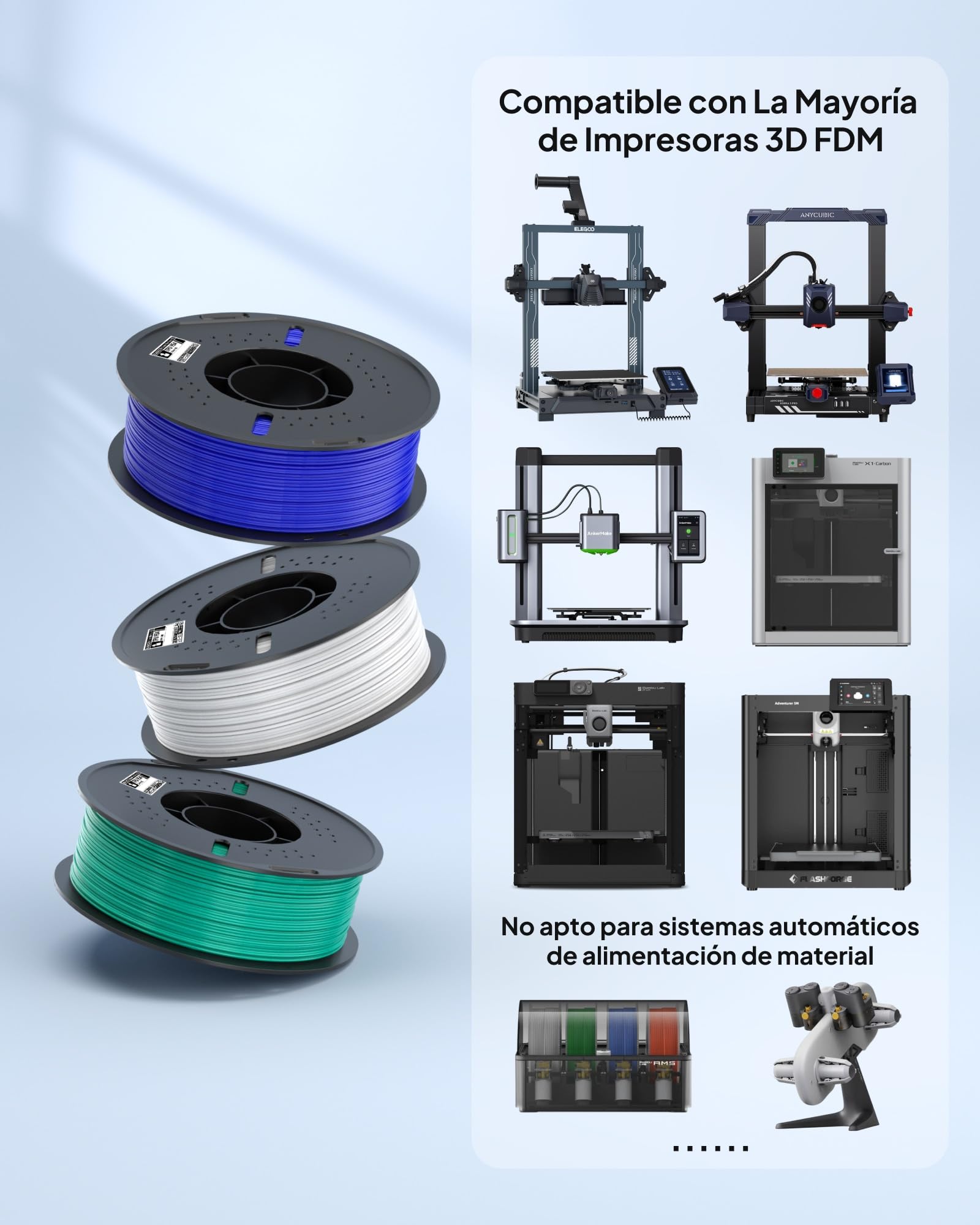 ELEGOO Filamento TPU 95A 1.75mm 1KG Negro, Filamento Flexible Suave para Impresoras 3D