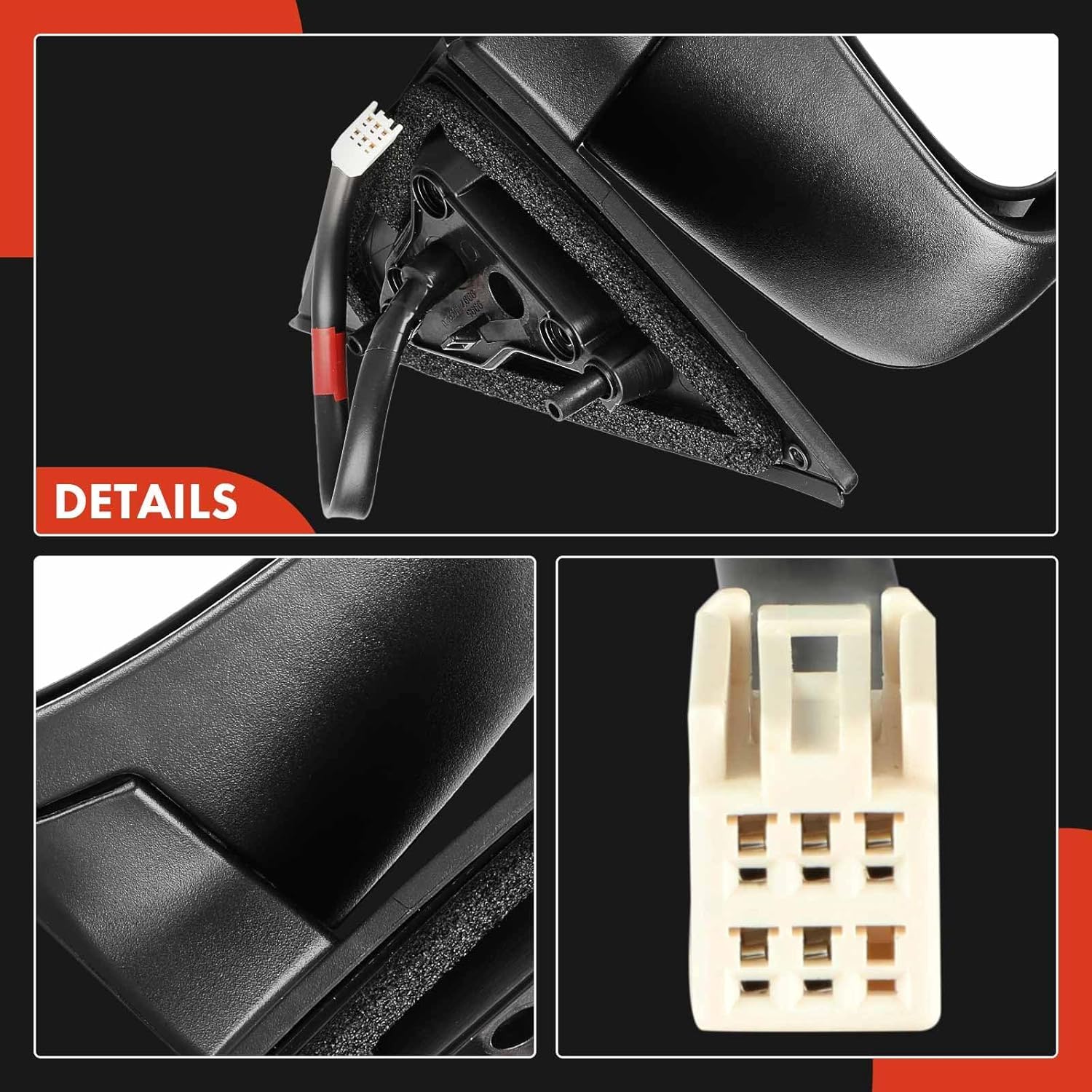 A-Premium Driver Side Power Door Mirror Compatible with Toyota Camry 2012 2013 2014 - Heated Manual Folding Black Outside Rear View Mirror - Replace# 8794506060C0, 8790906410PFM