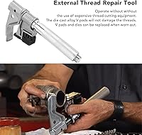 Vista 4 de Kit de herramientas de reparación de roscas externas, juego de cazador de roscas exteriores, herramienta restauradora de roscas para diámetro