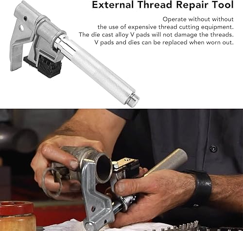 Miniatura 4 de Kit de herramientas de reparación de roscas externas, juego de cazador de roscas exteriores, herramienta restauradora de roscas para diámetro