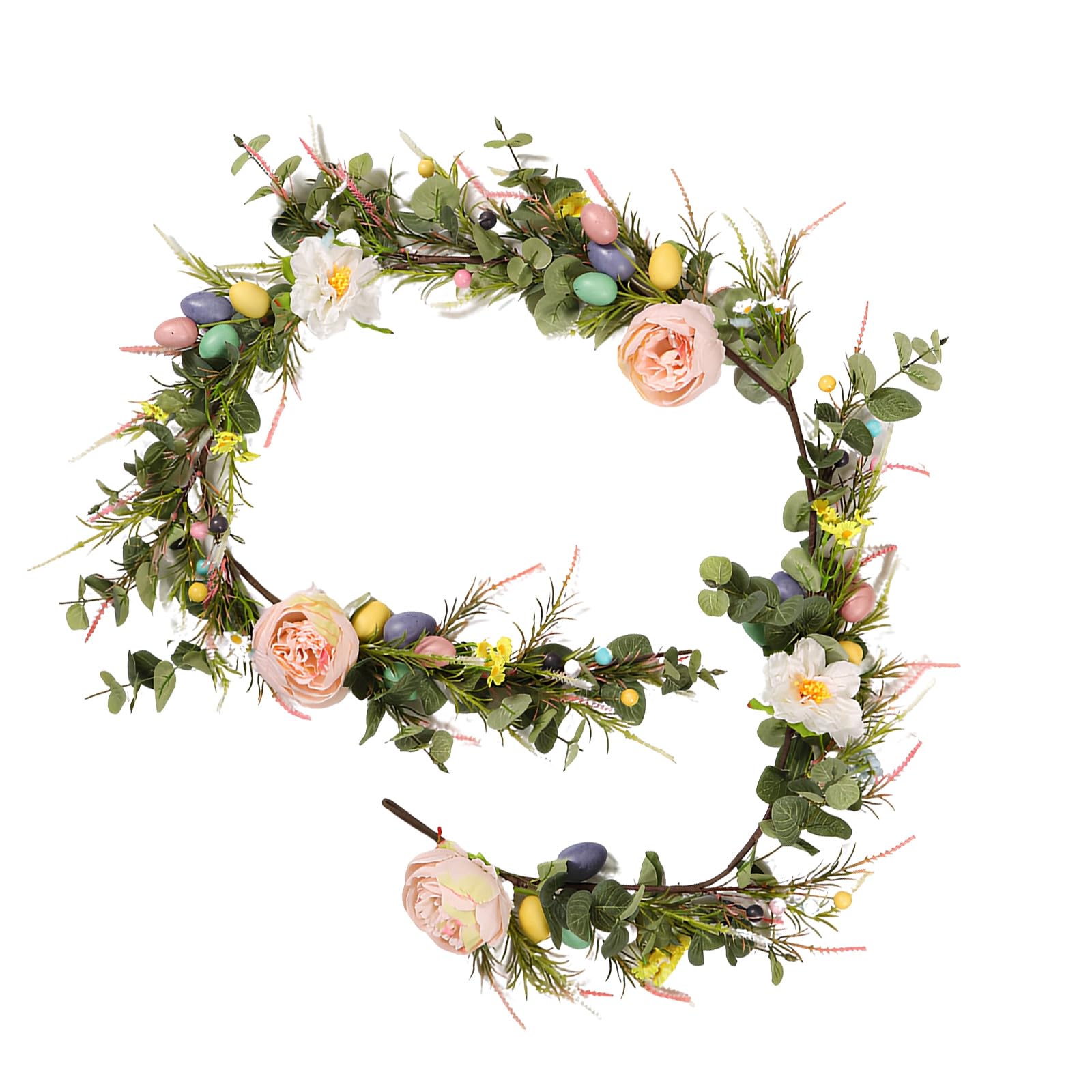 Couronne d'œufs de Pâques pour célébrer le printemps en famille