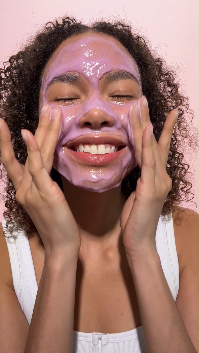 Image of 4-in-1 Konjac Jelly Face Cleanser - Gentle Daily Exfoliating, Deep Cleansing, Pore Care & Makeup Removal | Berry Smoothie Texture with Raspberry & Vitamin B+C+E Complex | Dermatologist-Tested - 130 ML