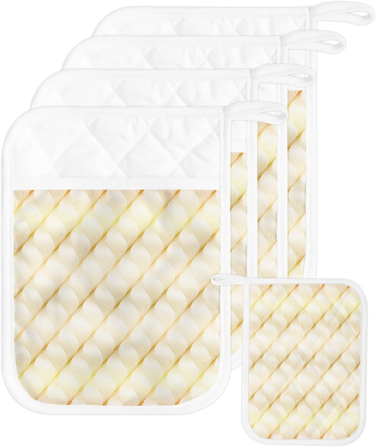 Pot Holders, Modern Geometric Pot Holder, Heat-Resistant Hot Pockets, Pot Holders for Kitchen, Hot Pads for Kitchen, Kitchen Accessories 5 Pcs Potholders