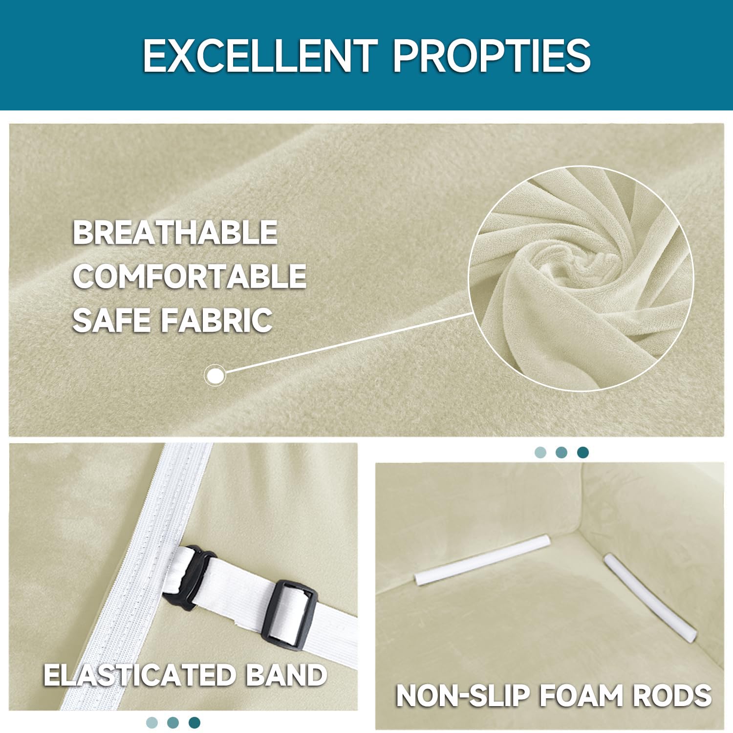 YSTELLAA Copridivano Velluto 3 Posti con Braccioli, Copridivani AntiGraffio Gatto, Fuzzy Copri Divano Elasticizzato Elastico, Universale Sofa Cover Antimacchia Lavabile Antiscivolo, Beige