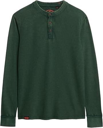 Superdry Mens Textured Vintage Grandad Top