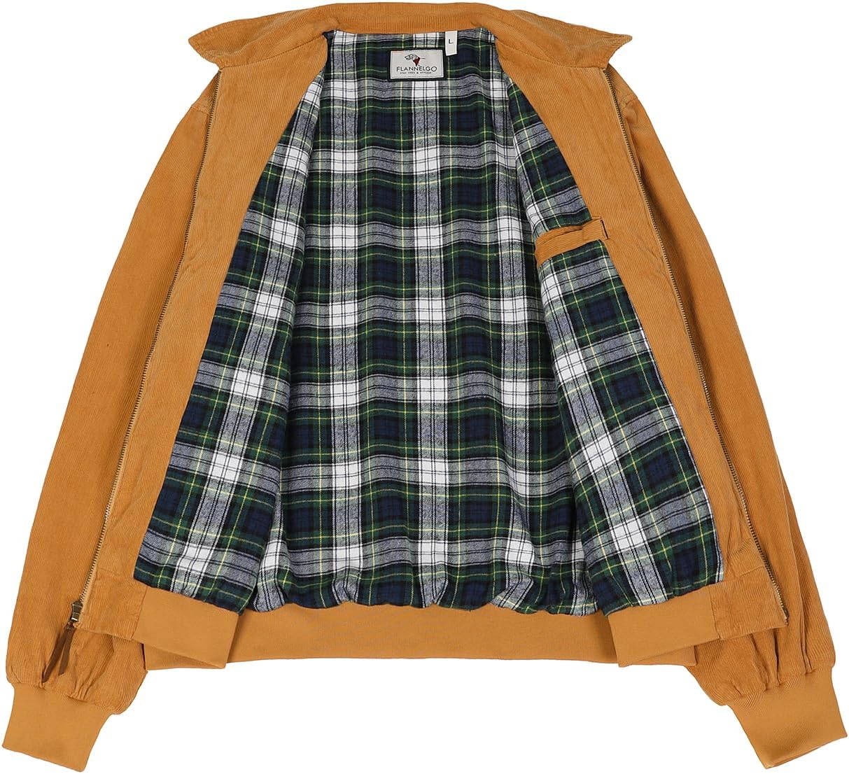 ZENTHACE Men's Corduroy Jacket with Full Flannel Lined,Zip Up Casual Vintage Outerwear Coat,100% Cotton - Image 3