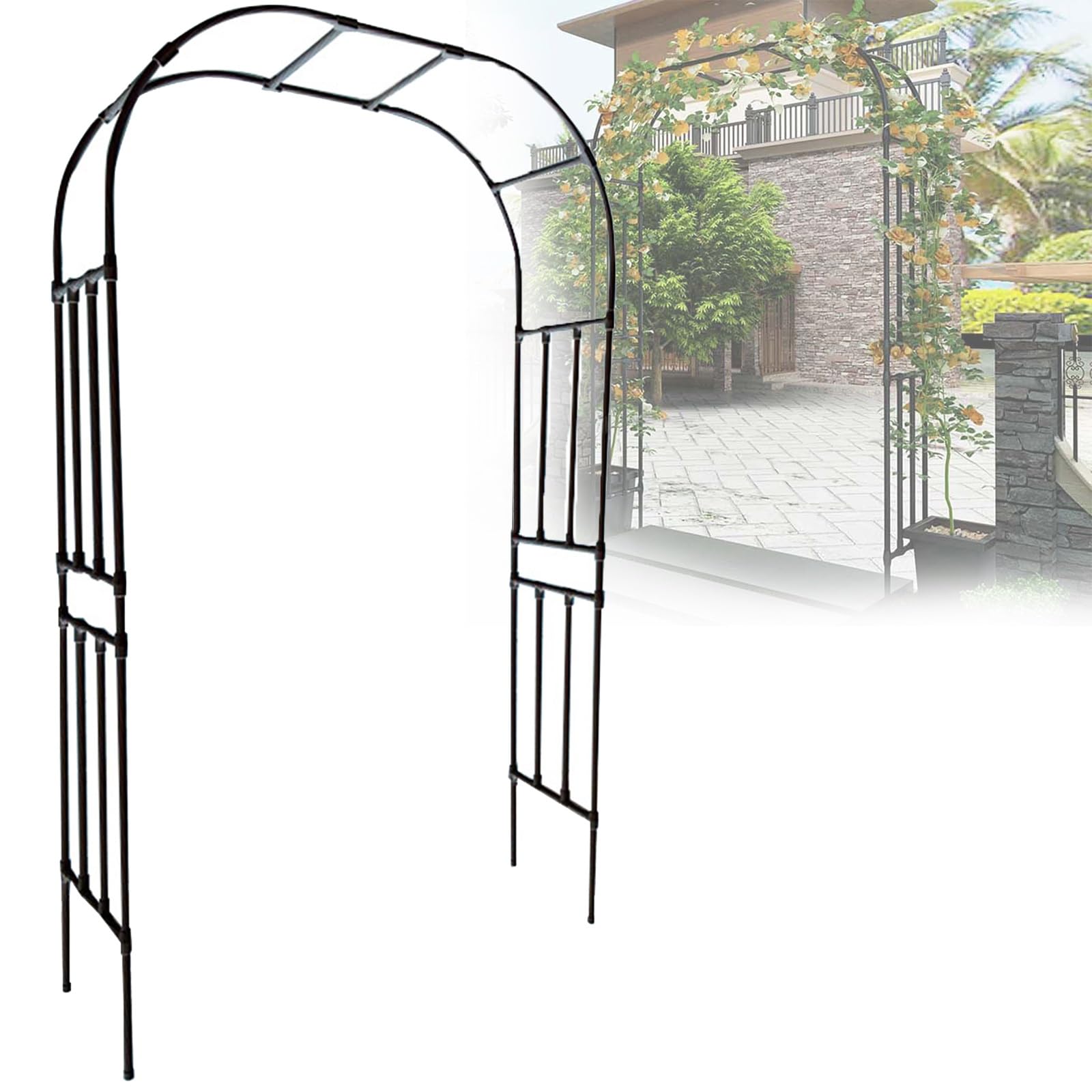 Arche de jardin pour mariage et décoration romantique en extérieur